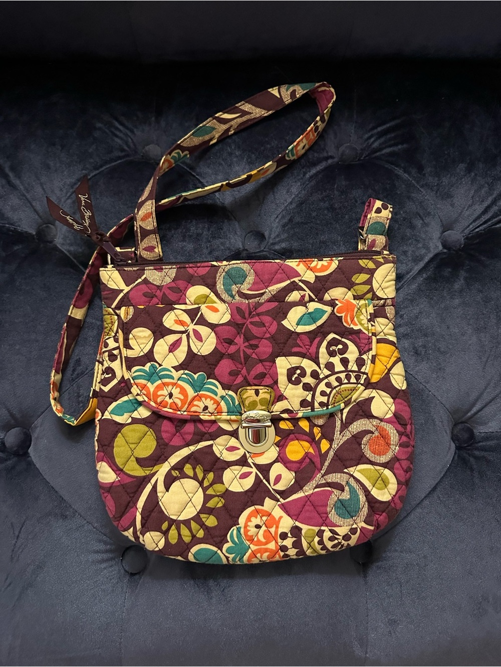 Vera Bradley Plum Multicolor Quilted Crossbody Bag